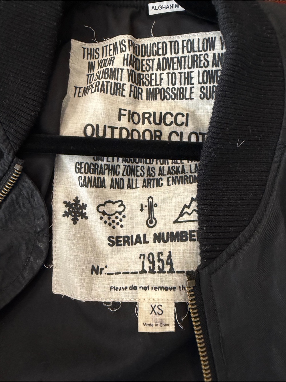 Fiorucci Black Nylon Bomber Jacket with Subtle Logo - Picture 3 of 3